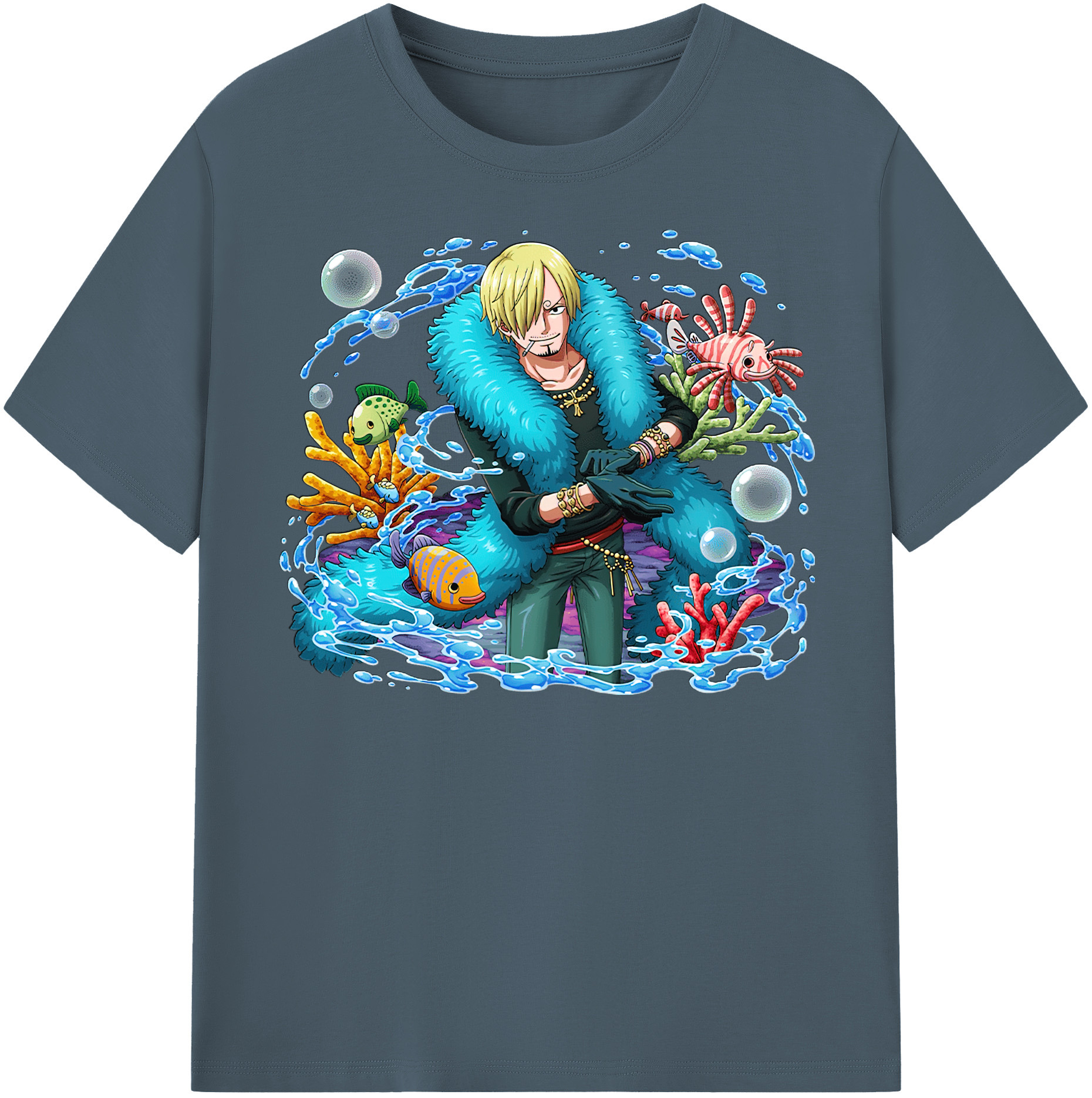 ワンピース サンジ ONE PIECE Sanji 綿100％半袖Tシャツ（フロントプリント）